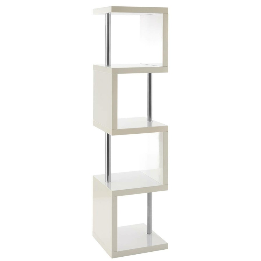 FURNITURE Premier Storage | Maze 4 Tier White Gloss Shelf Unit