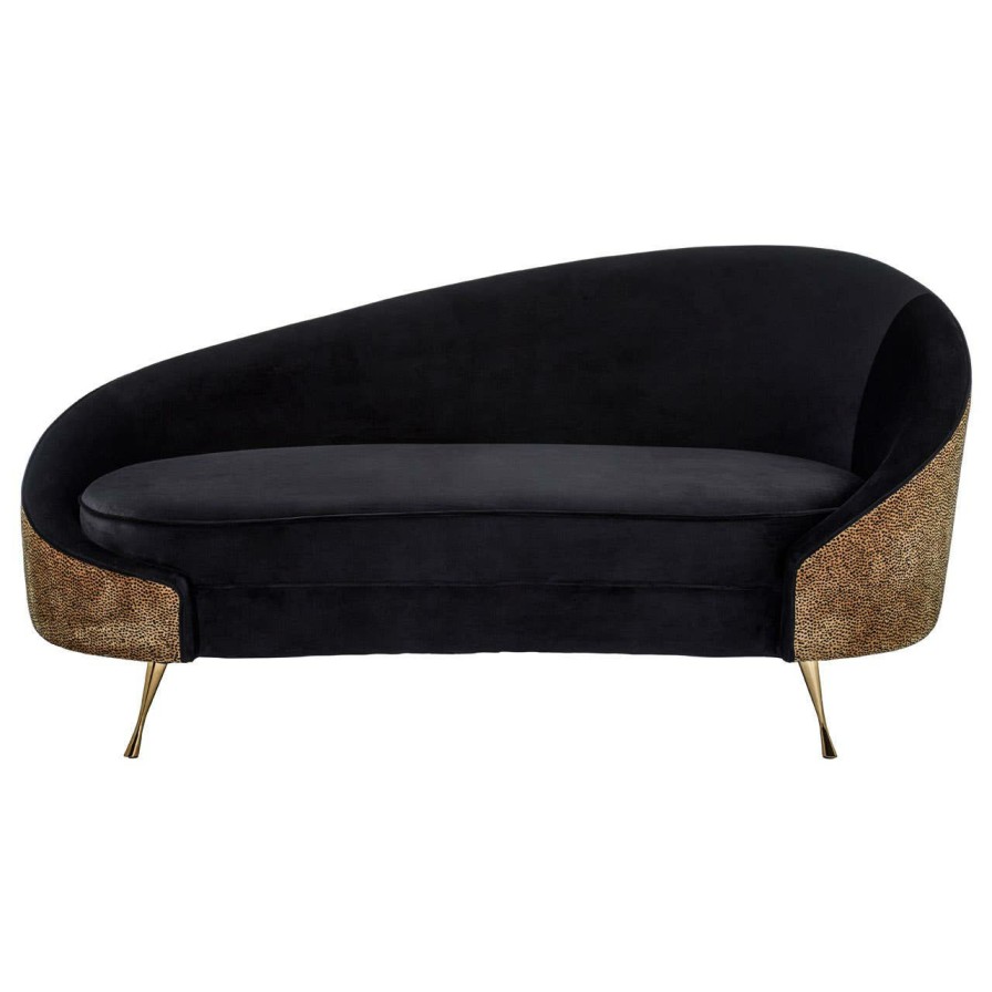 FURNITURE Fifty Five South Seating | Manhattan Leopard Print Chaise Longue