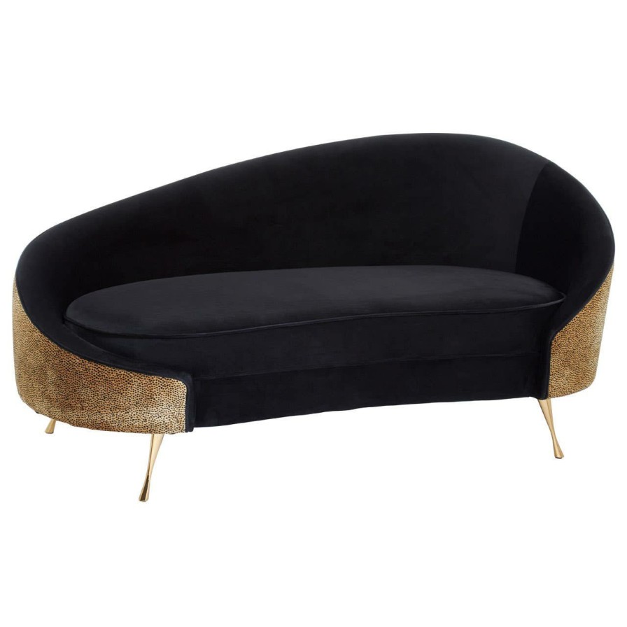 FURNITURE Fifty Five South Seating | Manhattan Leopard Print Chaise Longue