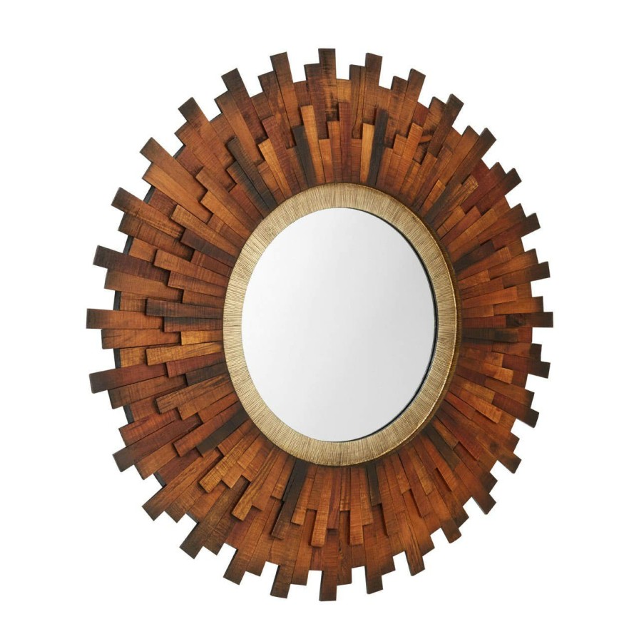 Bathe and Utility Fifty Five South Mirrors | Sunburst Wood Wall Mirror