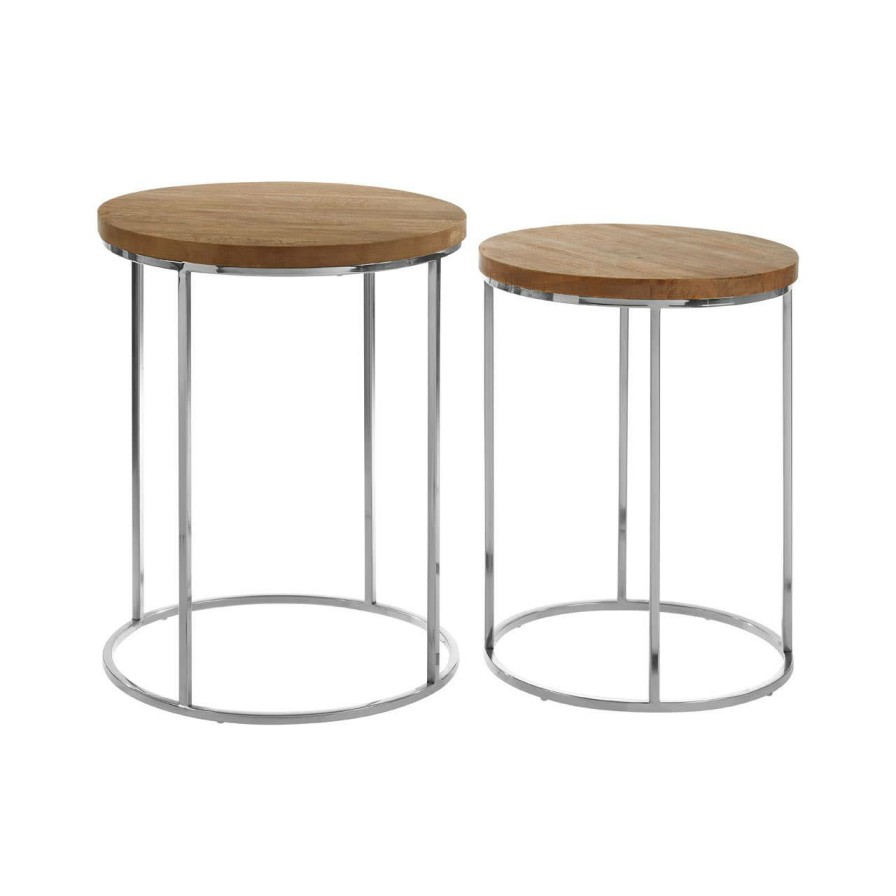 FURNITURE Premier Side Tables | Agra Set Of 2 Round Side Tables