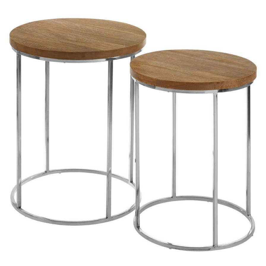 FURNITURE Premier Side Tables | Agra Set Of 2 Round Side Tables