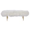 FURNITURE Fifty Five South Seating | Marlow White Sheepskin Bench