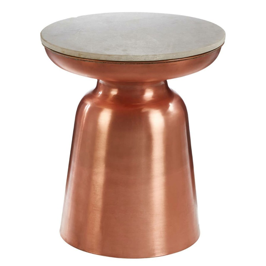 FURNITURE Premier Side Tables | Agra Matte Copper Finish Side Table