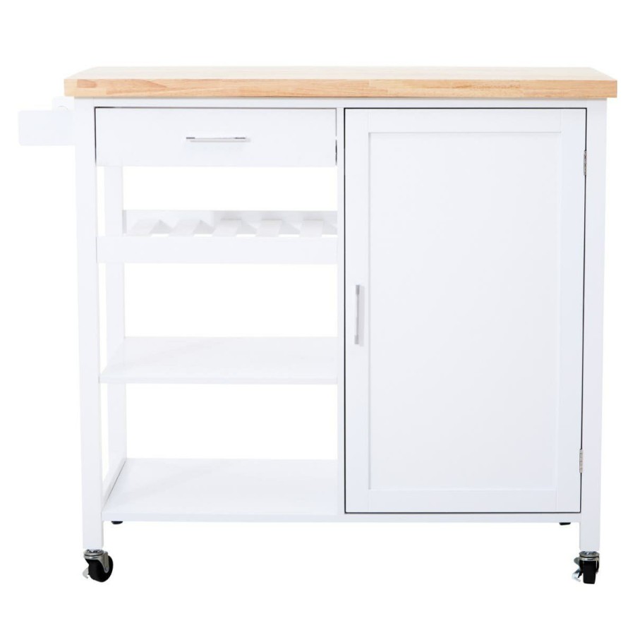 FURNITURE Premier Storage | Frankfurt White Kitchen Trolley