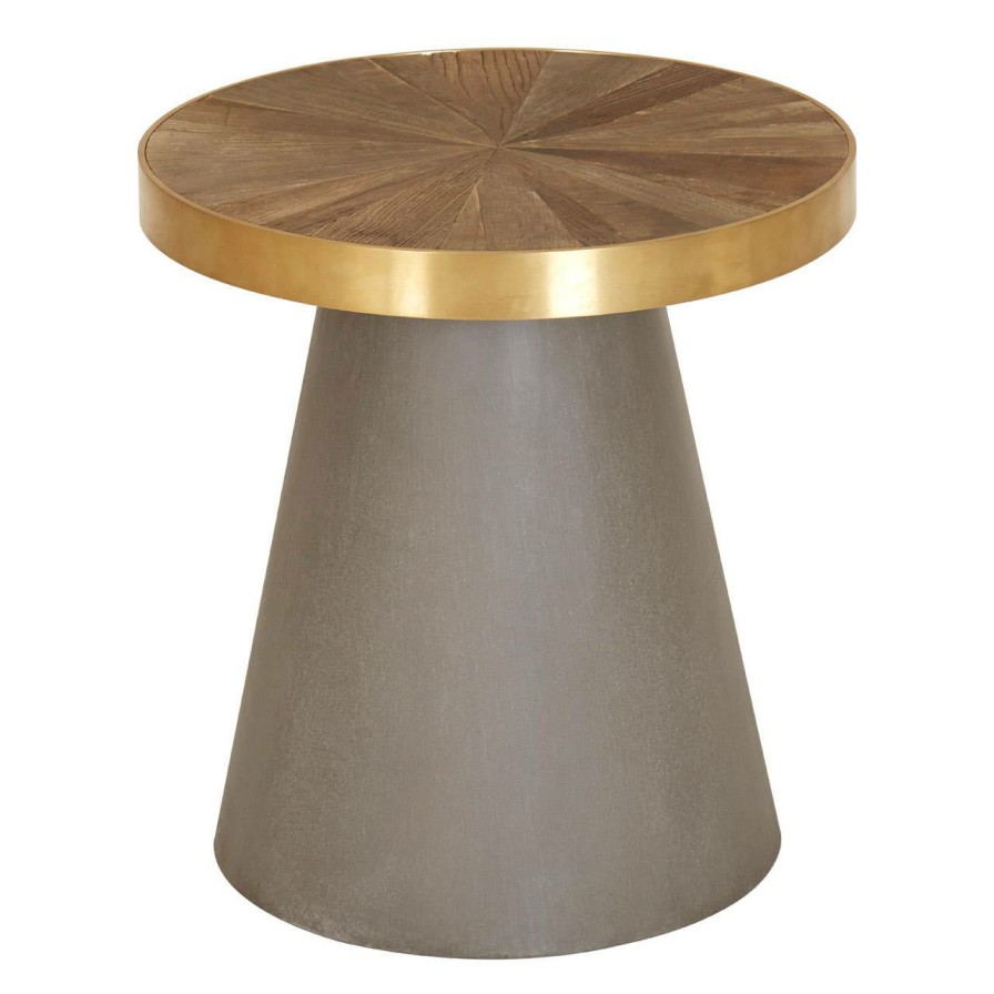 FURNITURE Fifty Five South Side Tables | Titan End Table With Grey Base