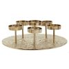 Accessories Fifty Five South Candles and Holders | Akola Gold Round Six Pillar Candle Holder