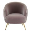 FURNITURE Fifty Five South Seating | Manhattan Mink Velvet Armchair
