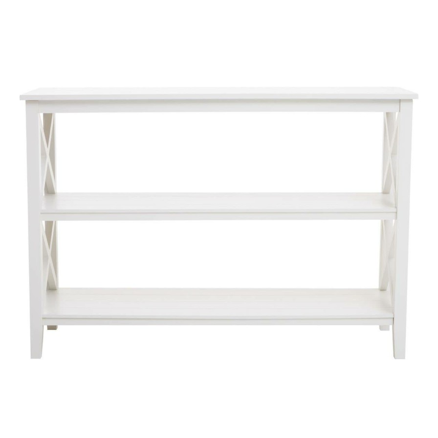 FURNITURE Premier Storage | Heritage Three Shelf Large Ivory Bookcase