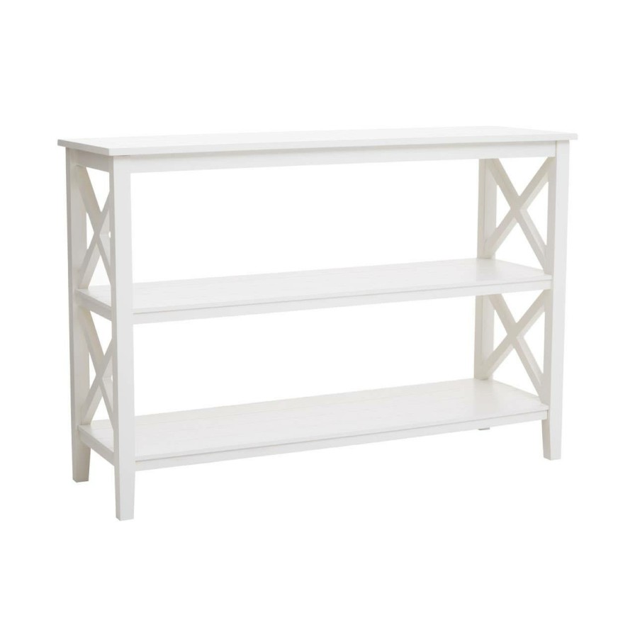 FURNITURE Premier Storage | Heritage Three Shelf Large Ivory Bookcase