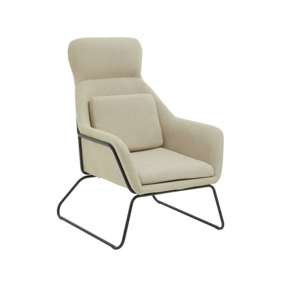 FURNITURE Premier Seating | Stockholm Natural Chair With Black Metal Frame
