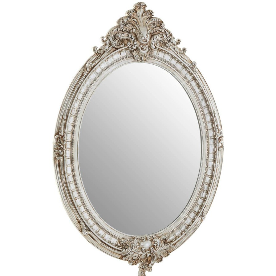 Bathe and Utility Fifty Five South Mirrors | Juliet Champagne Oval Framed Wall Mirror