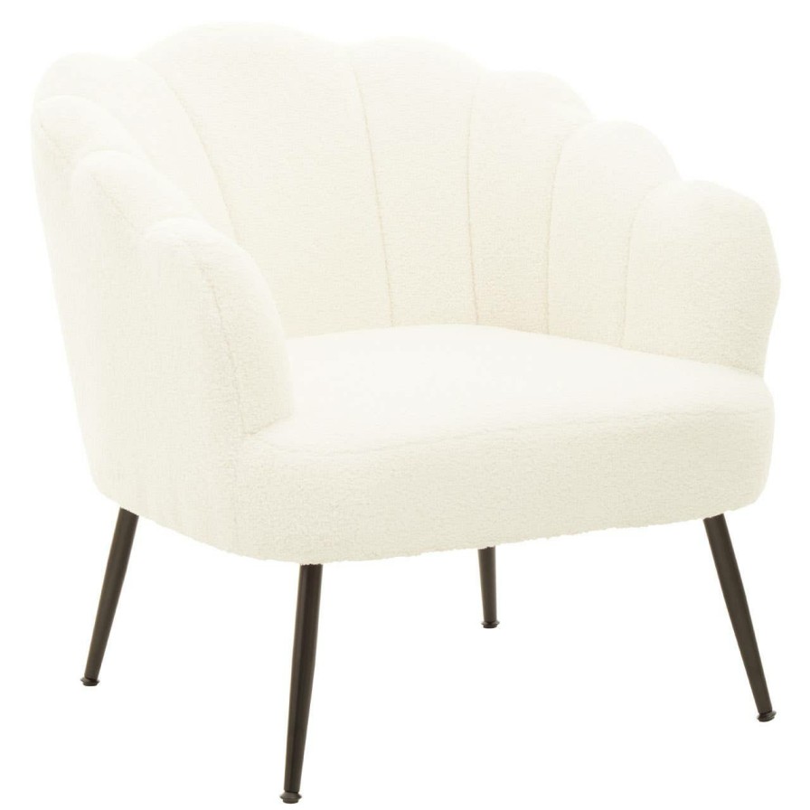 FURNITURE Fifty Five South Seating | Yazmin Seashell Black Finish Armchair