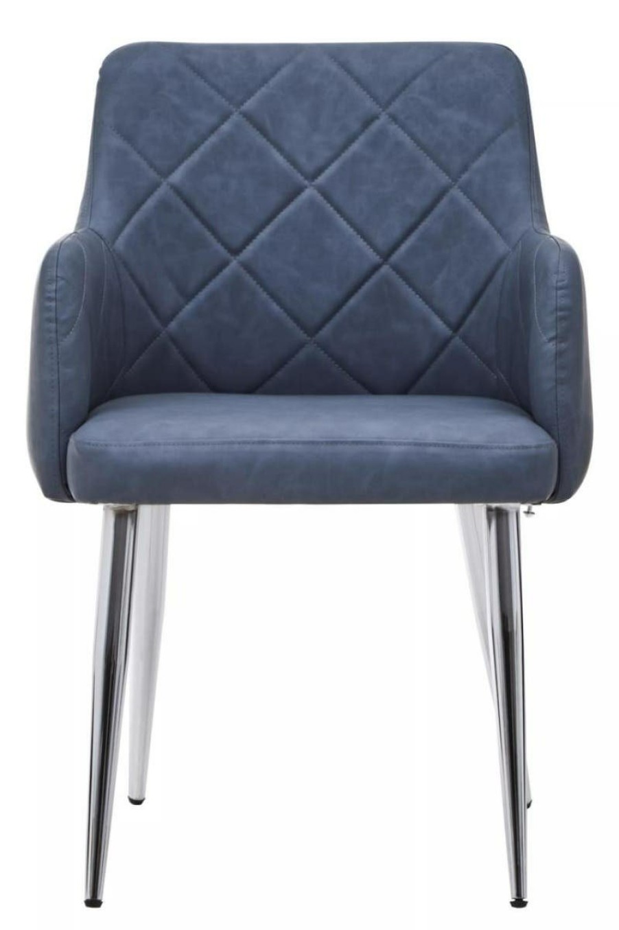 FURNITURE Fifty Five South Seating | Tamzin Dark Grey And Chrome Dining Chair
