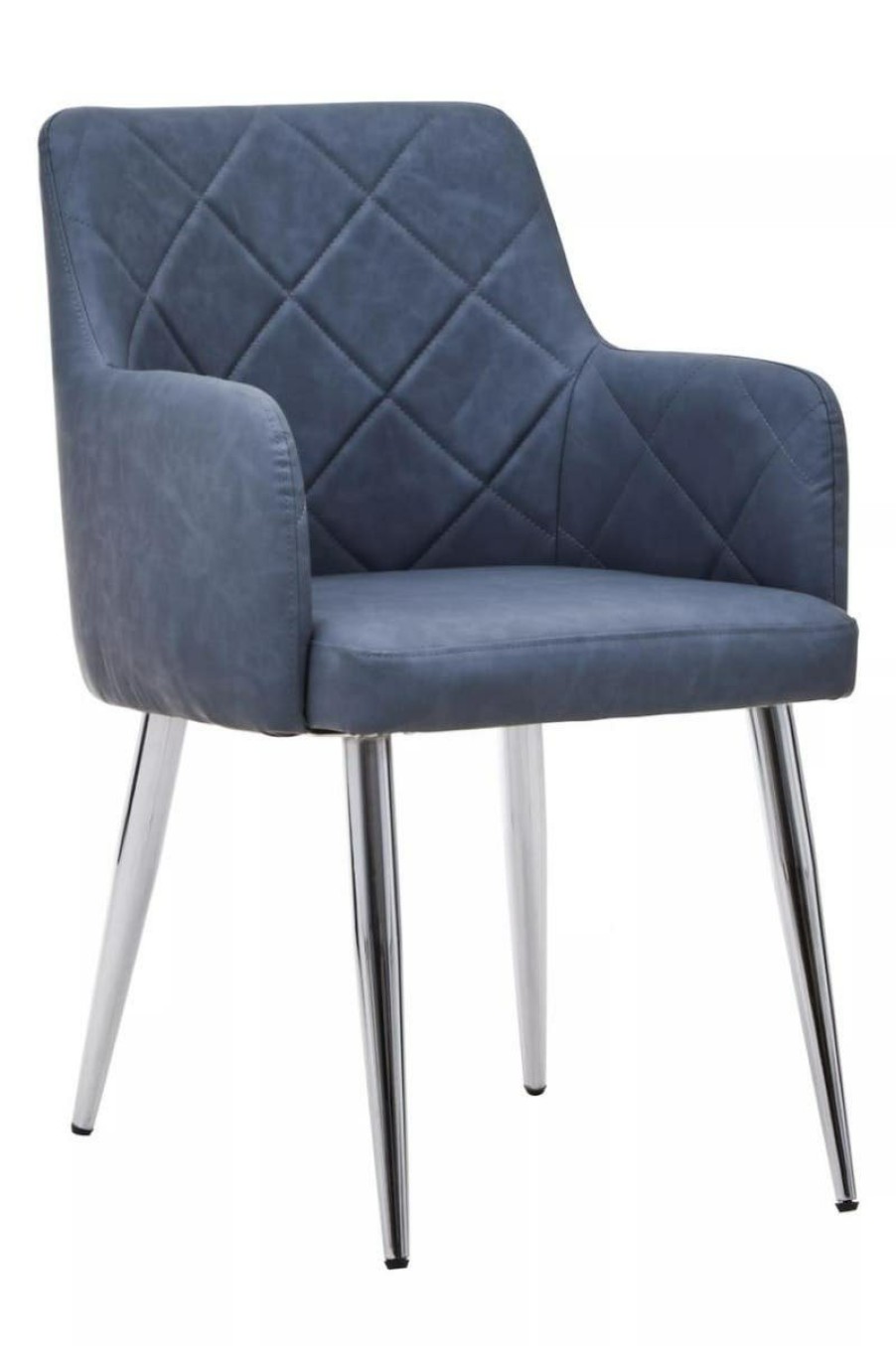 FURNITURE Fifty Five South Seating | Tamzin Dark Grey And Chrome Dining Chair
