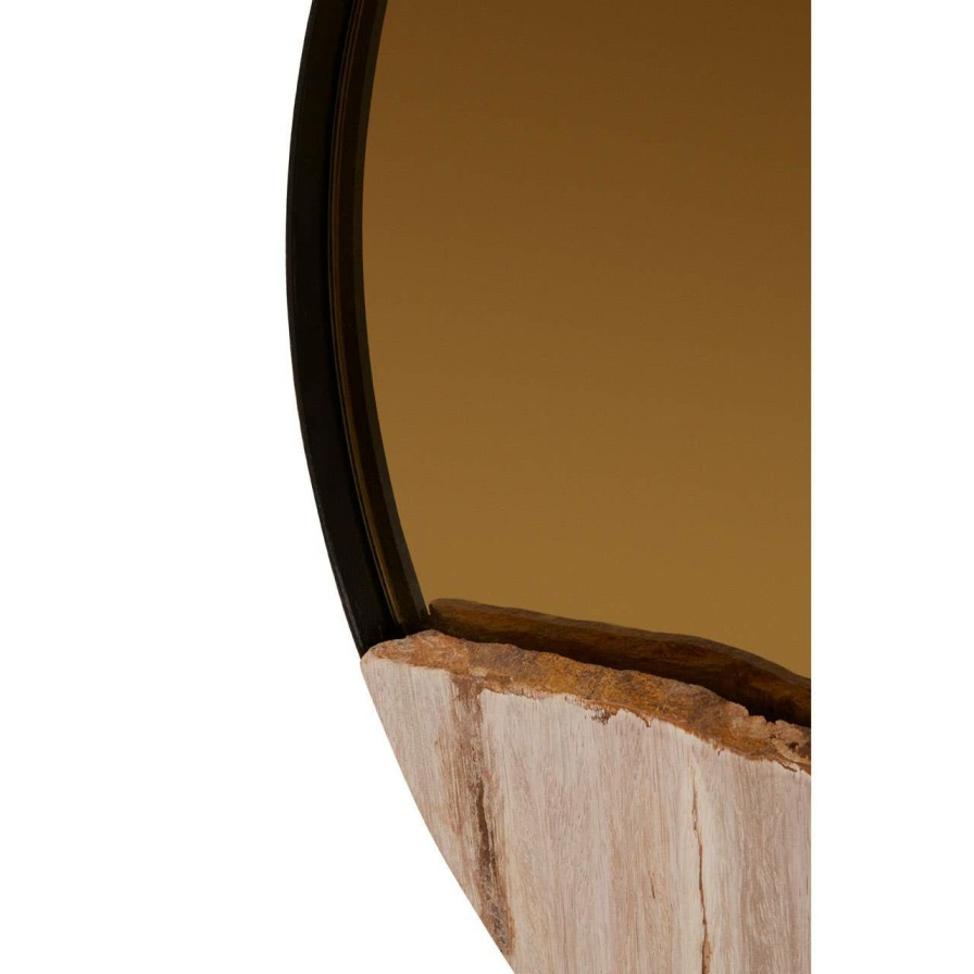 Bathe and Utility Fifty Five South Mirrors | Relic Petrified Wood Tile Large Round Mirror