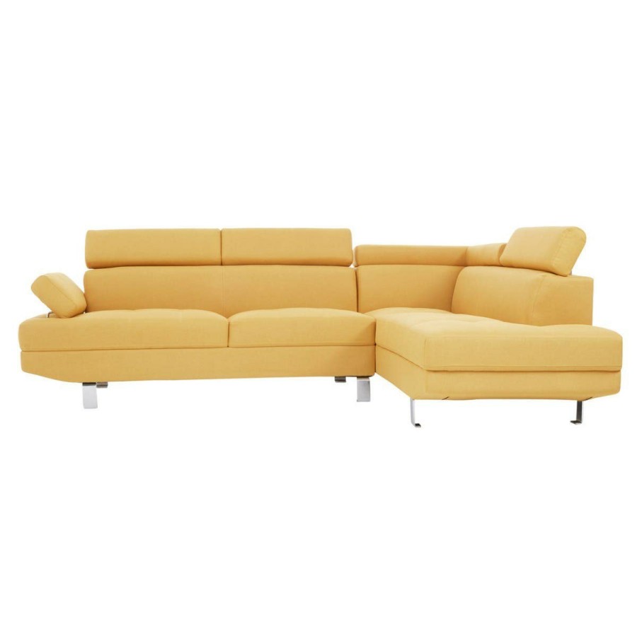 FURNITURE Premier Seating | Hanover Ochre Linen Corner Sofa