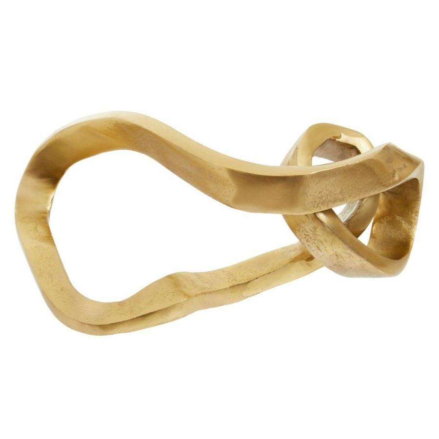 Accessories Fifty Five South Sculptures and Ornaments | Prato Gold Finish Abstract Knot Sculpture