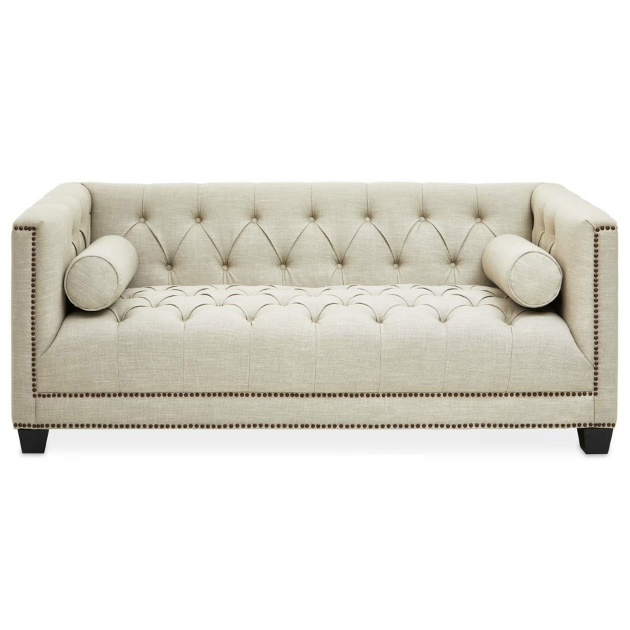 FURNITURE Fifty Five South Seating | Surina Two Seat Stone Fabric Sofa