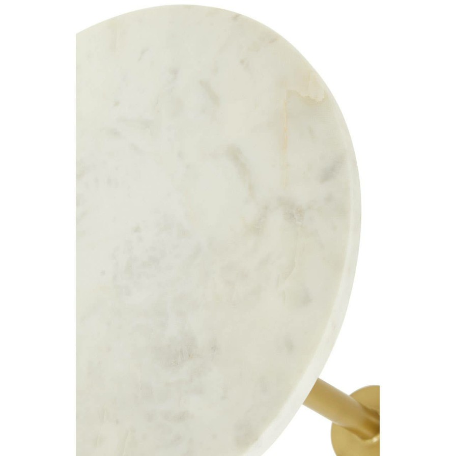 FURNITURE Fifty Five South Side Tables | Rabia White Marble Iron Stand Side Table