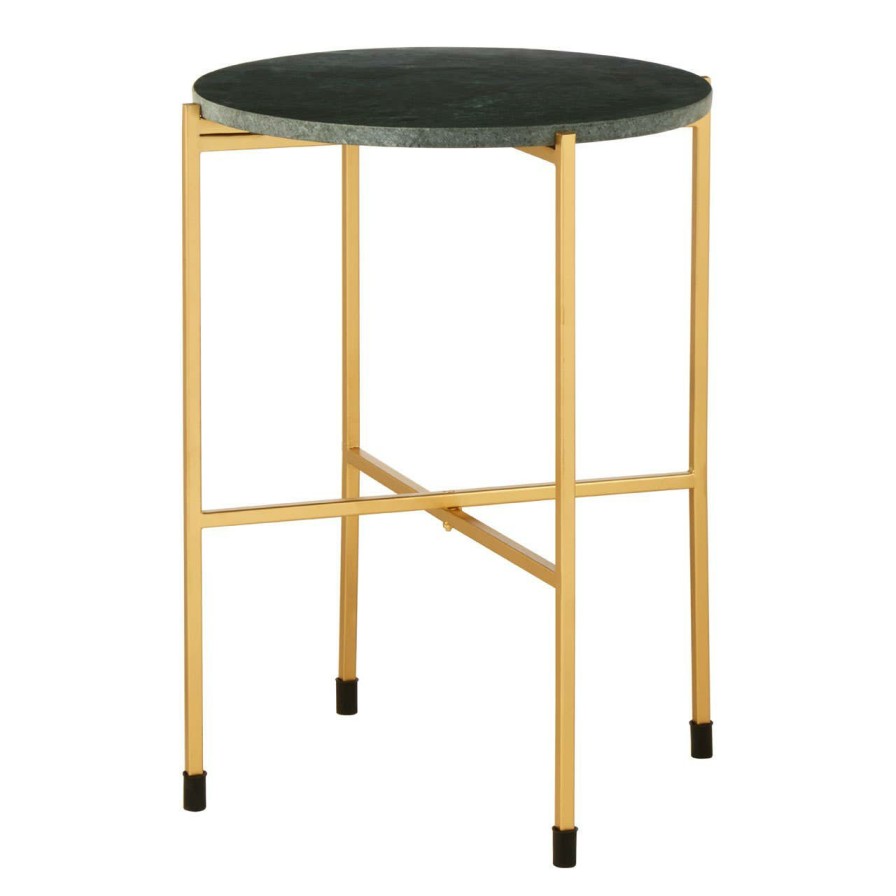 FURNITURE Fifty Five South Side Tables | Templar Large Green Marble Top Side Table