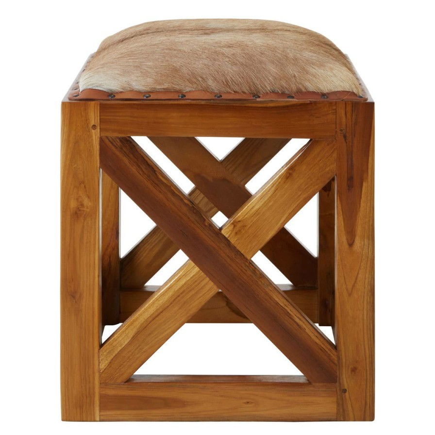 FURNITURE Fifty Five South Seating | Kendari Goat Leather Stool