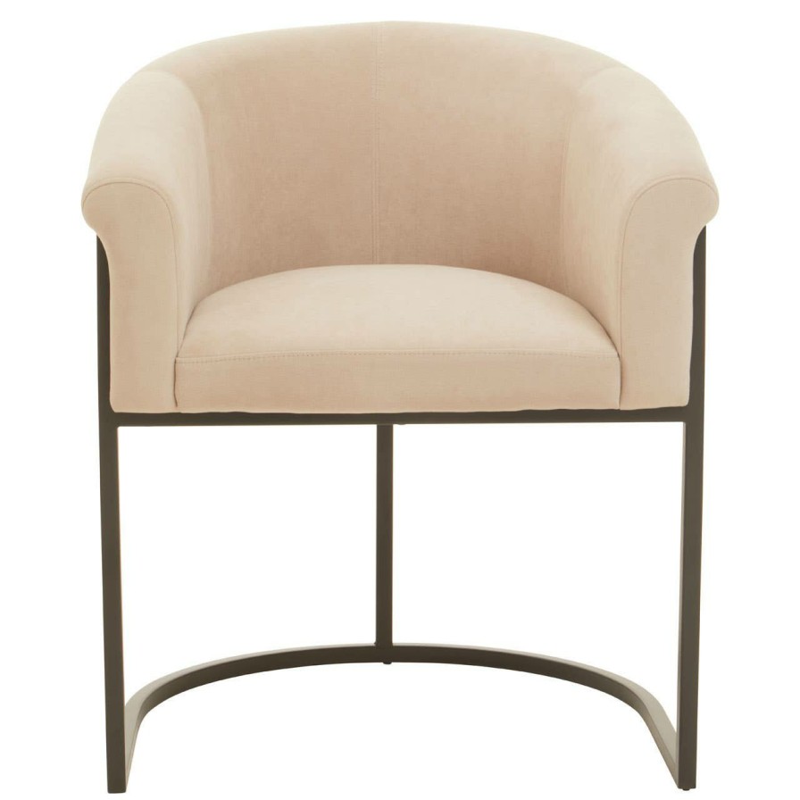 FURNITURE Fifty Five South Statement Chairs | Vogue Mink Velvet And Matte Black Chair