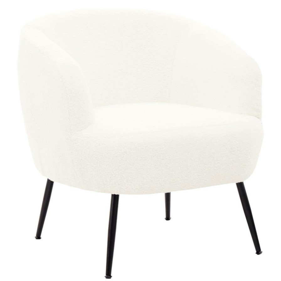 FURNITURE Fifty Five South Seating | Yazmin Curved Armchair With Black Legs