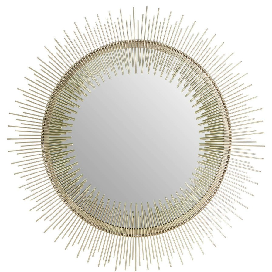 Bathe and Utility Premier Mirrors | Templar Spoke Pewter Finish Wall Mirror