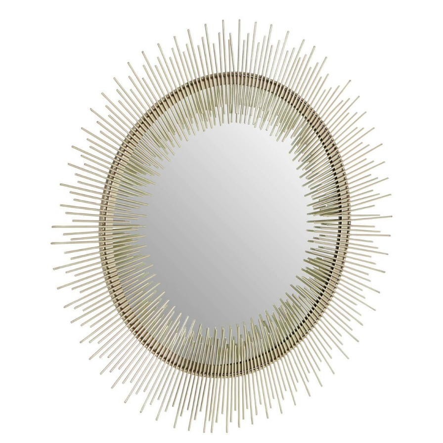 Bathe and Utility Premier Mirrors | Templar Spoke Pewter Finish Wall Mirror