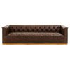 FURNITURE Fifty Five South Seating | King Three Seater Tufted Leather Sofa