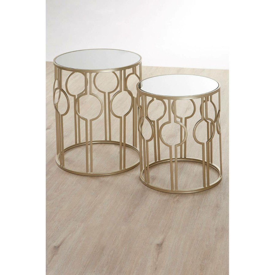 FURNITURE Premier Side Tables | Avantis Circle Design Champagne Tables