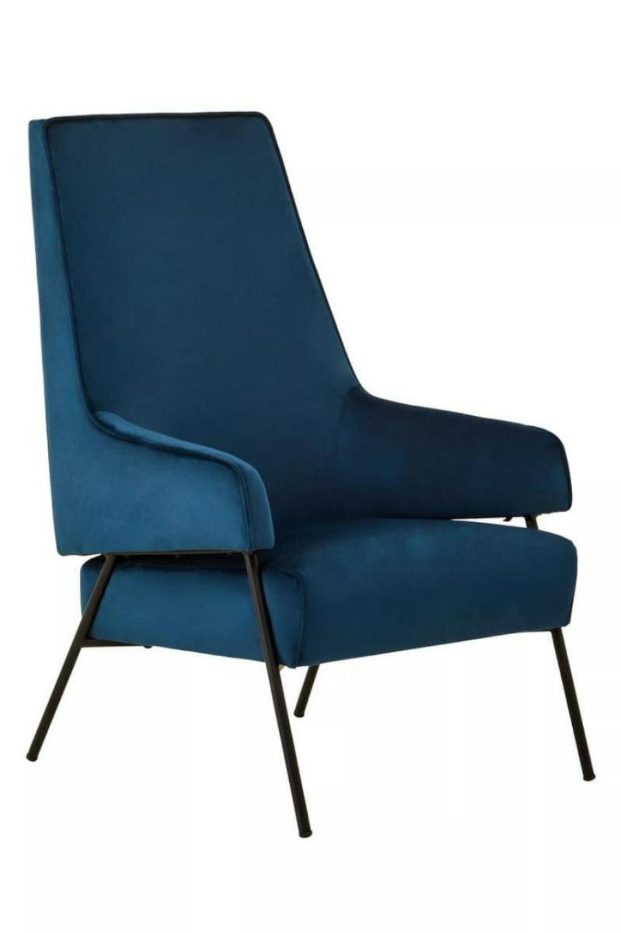 FURNITURE Fifty Five South Seating | Henia Blue Velvet Chair