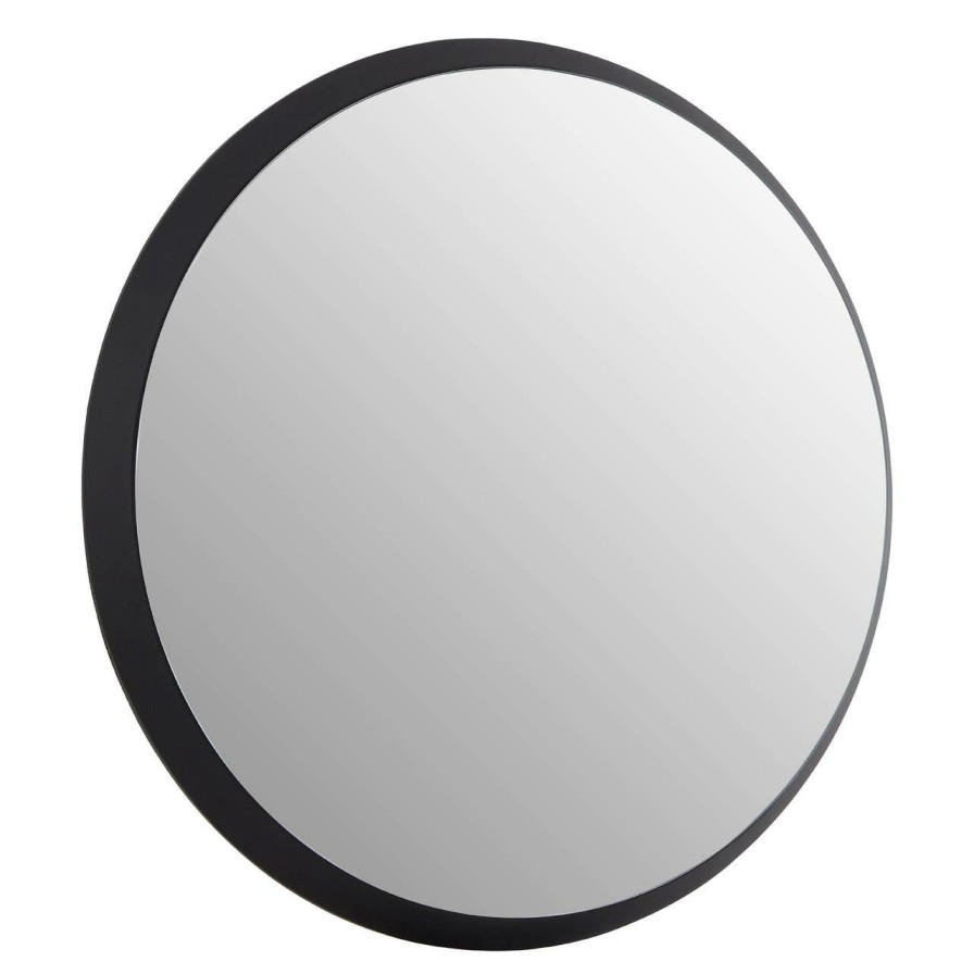 Bathe and Utility Premier Mirrors | Athena Discus Small Black Wall Mirror