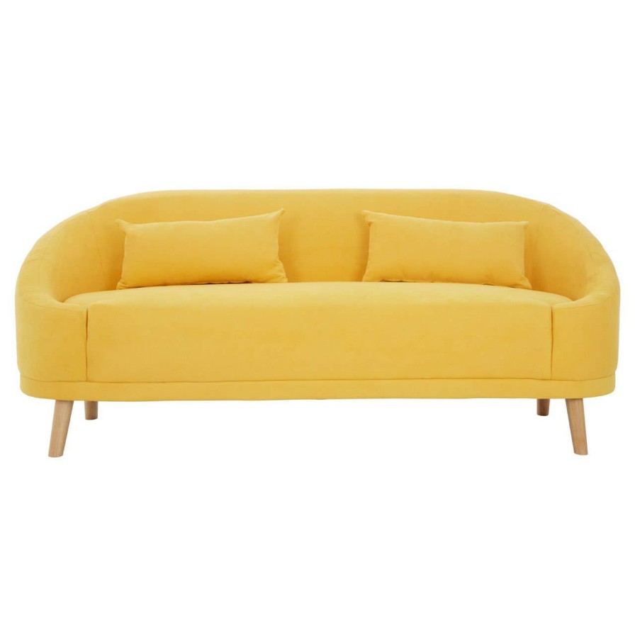 FURNITURE Premier Seating | Holland Yellow Linen Sofa