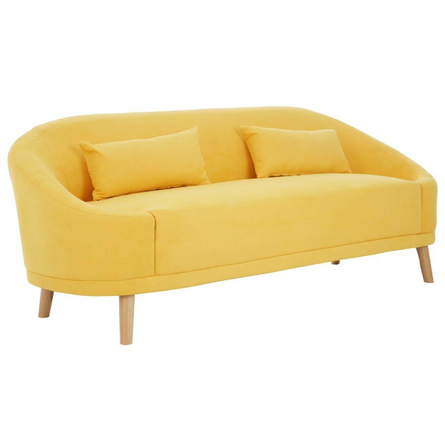 FURNITURE Premier Seating | Holland Yellow Linen Sofa