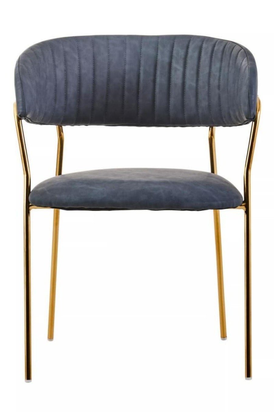 FURNITURE Fifty Five South Seating | Tamzin Dark Grey Faux Leather Dining Chair