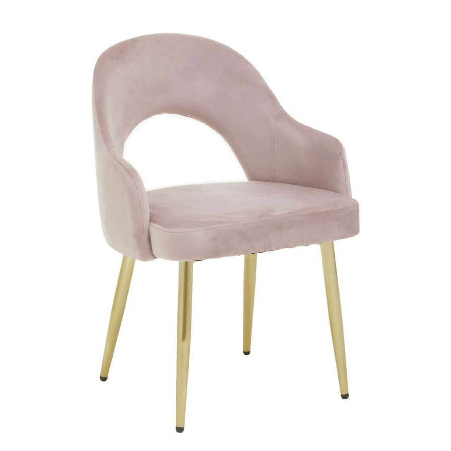 FURNITURE Premier Seating | Dani Dusky Pink Velvet Dining Chair