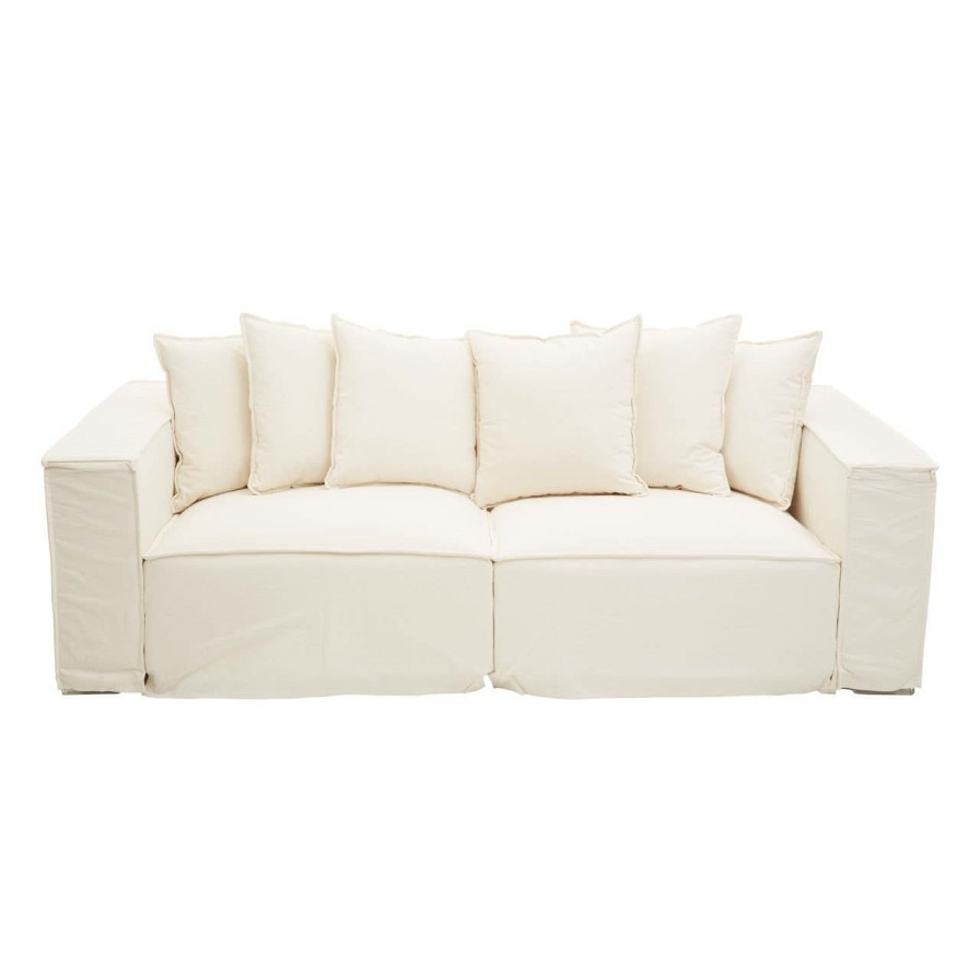 FURNITURE Fifty Five South Seating | Marseille 3 Seat Cream Sofa