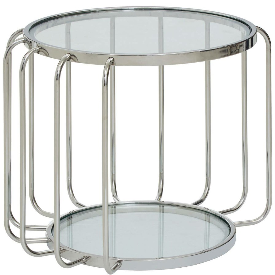 FURNITURE Fifty Five South Side Tables | Oria Side Table With Glass Top