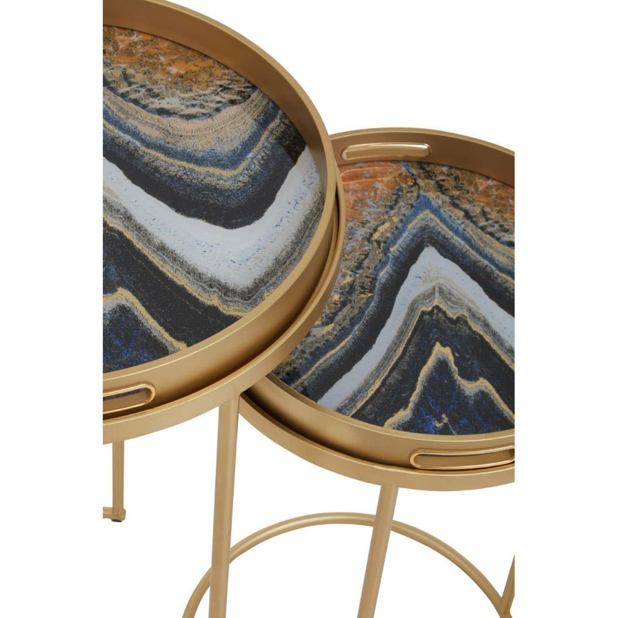 FURNITURE Premier Side Tables | Celina Set Of Two Abstract Nesting Tables