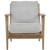 FURNITURE Fifty Five South Seating | Harry Grey Linen Oak Frame Armchair