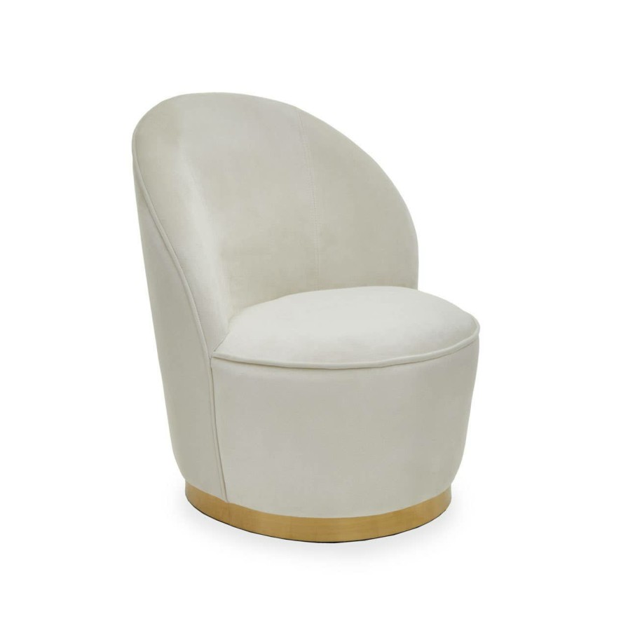 FURNITURE Fifty Five South Seating | Kids Tamra Gold Base Velvet Chair