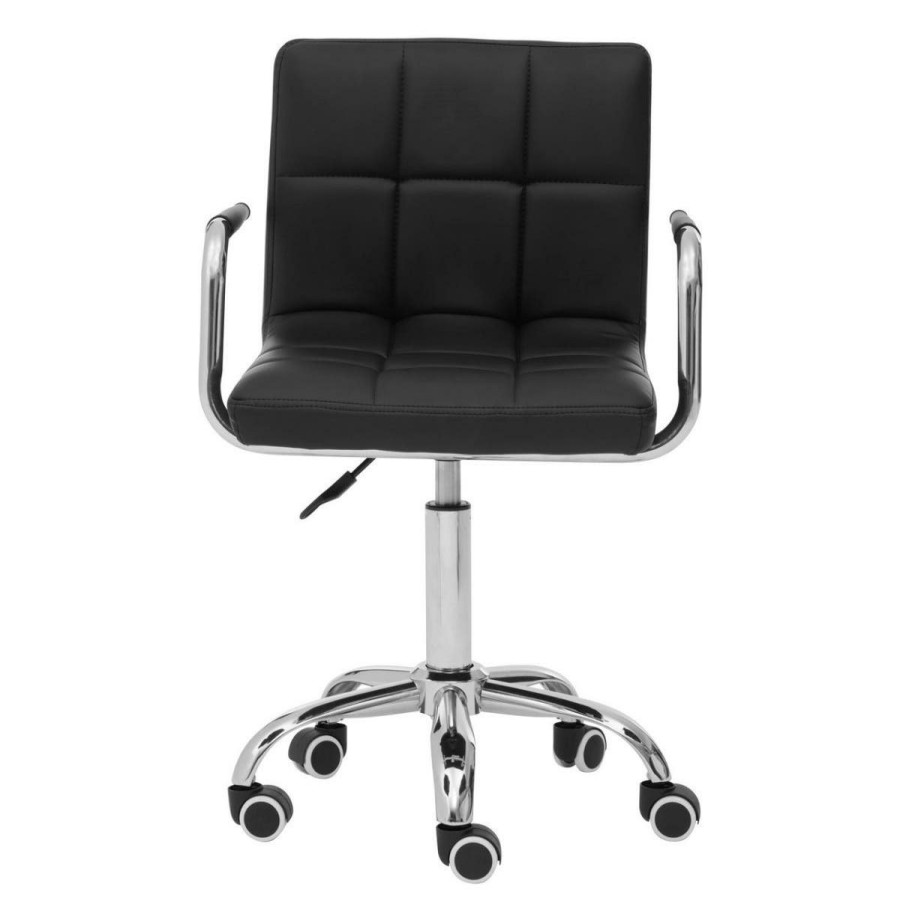 FURNITURE Premier Seating | Black Home Office Chair With Swivel Base