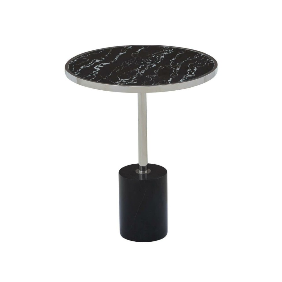 FURNITURE Fifty Five South Side Tables | Oria Black Marble End Table