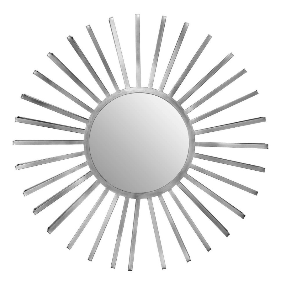 Bathe and Utility Premier Mirrors | Farran Silver Finish Sun Wall Mirror