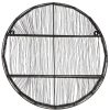 FURNITURE Premier Shelving | Enzo Black Wire Round Wall Shelf