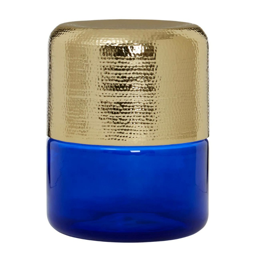 FURNITURE Fifty Five South Side Tables | Margot Blue Glass Side Table