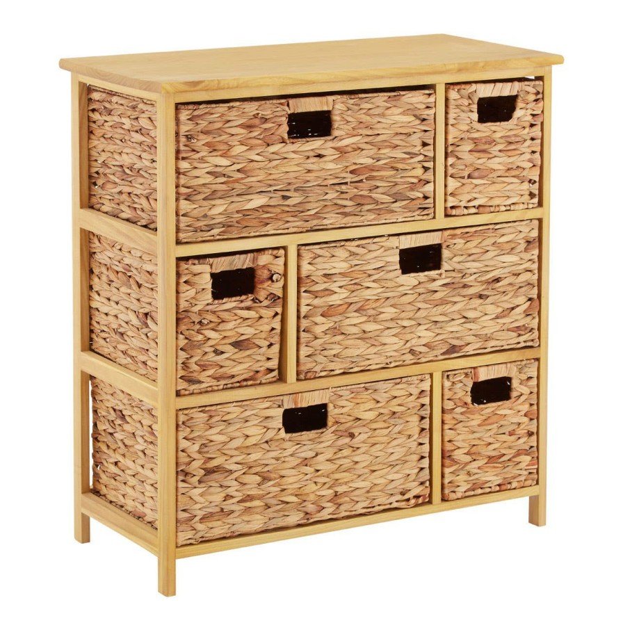 FURNITURE Premier Storage | 6 Basket Drawers Natural Water Storage Unit