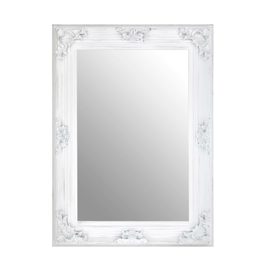 Bathe and Utility Premier Mirrors | Baroque Antique White Wall Mirror
